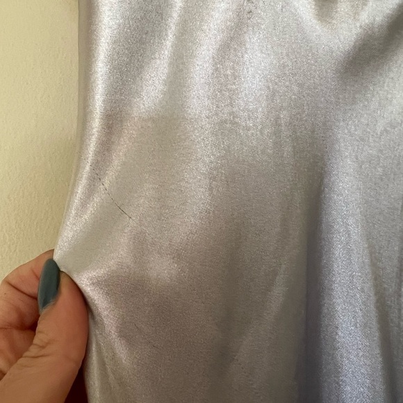 BHLDN exclusive Jenny Yoo Silver Satin Gown - Picture 7 of 15